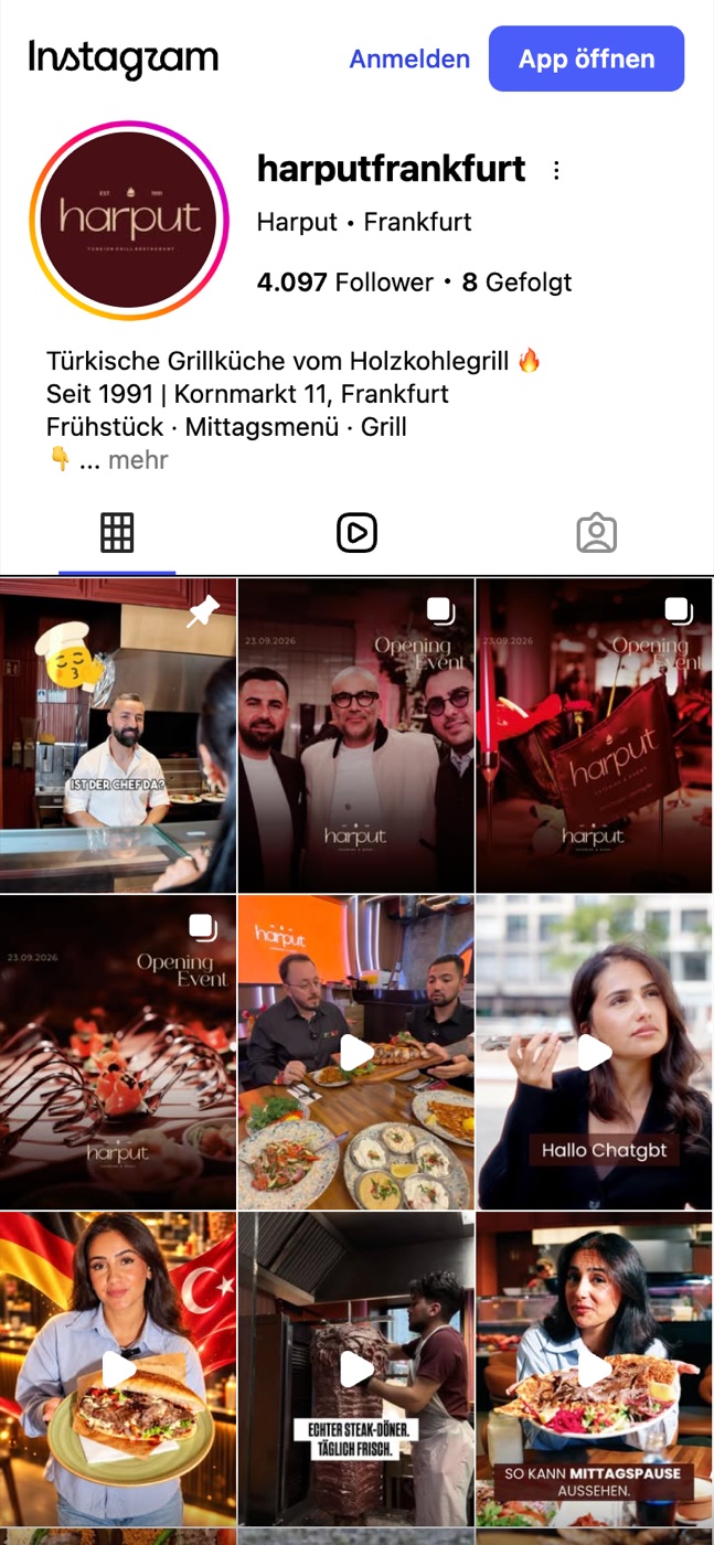 Projekt Harput Restaurant – Instagram